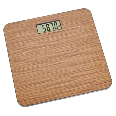 Abbildung von TFA Dostmann Digitale Personenwaage in Holzoptik RUMBA, 50.1013.08, modernes Design, genaue Wiegetechnik (DMS Sensoren), braun