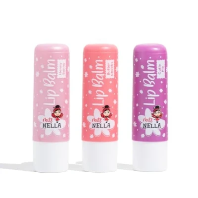 Abbildung von Miss Nella set of 3 Hypoallergenic children Lip Balms HONEY BUNNY, SWEET CHEEKS &amp; CUTIE PIE, Non Toxic Make Up for kids, perfect those with sensitive skin.