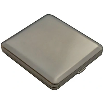 Abbildung von GERMANUS Zigarettenetui, Made in Germany, glänzend, gravierbar mit glatter Oberseite für Gravur, silber (vernickelt)