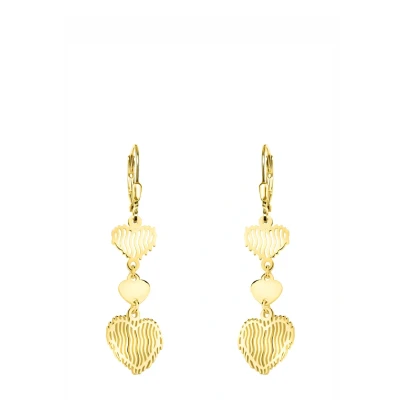 Abbildung von Sofia Milani Tripple Heart Ohrringe goldcoloured, Damen, Größe: One Size, Gold coloured