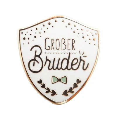 Abbildung von Manahia Emaille Anstecknadel Geschenk Großer Bruder Mit Kraftpapierkärtchen Geburtsankündigung Zukünftiger Anstecknadel, Brosche Schwangerschaftsankündigung