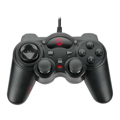 Abbildung von Speedlink THUNDERSTRIKE Gamepad PC Gaming Controller mit USB Anschluss, 1,7 Meter Kabellänge, schwarz