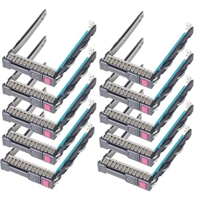 Abbildung von Heretom 651687 001 REV 4.010 2,5 Zoll Festplattenrahmen SFF Tray Caddy Sled 651699 für HP G9 Gen9 DL380p DL380e DL360p DL360e DL385 DL388 DL380 DL160 DL580 ML350e ML310e SL250s mit Chips