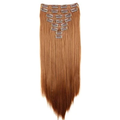 Abbildung von CAISHA XXL 50cm 8 Teile Set CLIP IN EXTENSIONS Nicole Haarverlängerung Haarteil Glatt Mittelbraun CES108