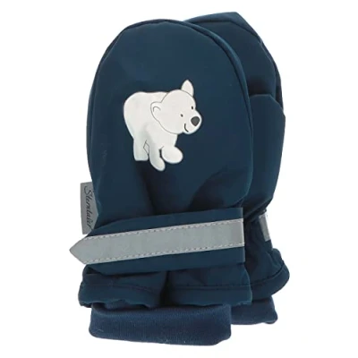 Abbildung von Sterntaler Unisex Kinder Daumen Eisbär Fäustlinge, Marine, 3