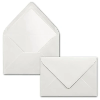Abbildung von 25 Briefumschläge Hell Grau DIN C6 gefüttert mit weißem Seidenpapier 90 g/m² 11,4 x 16,2 cm Nassklebung NEUSER PAPIER