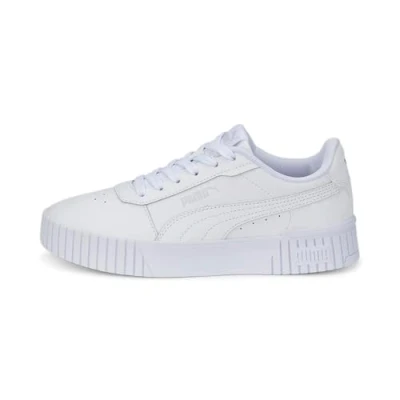 Abbildung von Puma Carina 2.0 Sneaker low white silver für Kinder, Größe: 39, Schuhe