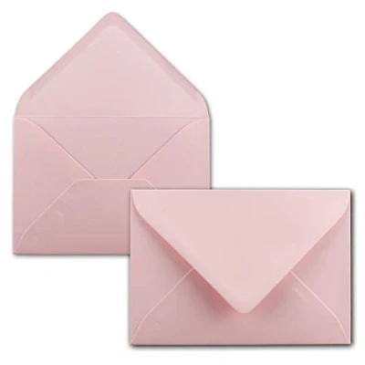 Abbildung von 25 Mini Brief Umschläge Rosa 5,2 x 7,6 cm Miniatur Kuverts mit Nassklebung für Blumen Grüße, Grußkarten, Anhänger &amp; Geld Geschenke FarbenFroh by GUSTAV NEUSER
