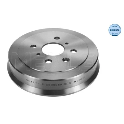 Abbildung von MEYLE 11 15 523 0005 Bremstrommel 233 ORIGINAL Quality Hinterachse TOYOTA: Aygo, PEUGEOT: 107 Hatchback, CITROËN: C1 I