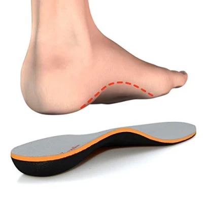 Abbildung von PCSsole Orthopädische Einlegesohlen für Plattfuß, Fersensporn, Plantarfasziitis, Schuhe Einlagen Arbeitsschuhe, Sport, Schuheinlagen Damen und Herren, Grau, EU47 48.