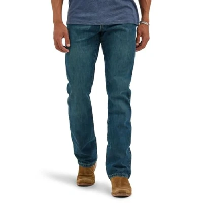 Abbildung von Wrangler Herren Jeans, hohe Größe, Retro, schmale Passform, Bootcut, River Wash, 36W / 32L