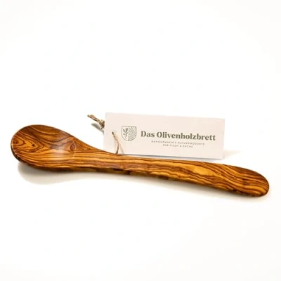 Abbildung von DAS OLIVENHOLZBRETT ® Olivenholz Löffel 20cm / Standard aus Holz/Olivenholz Loeffel