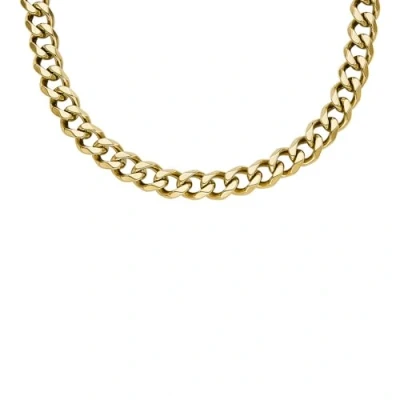 Abbildung von Fossil Halskette goldcoloured, Herren, Größe: One Size, Gold coloured
