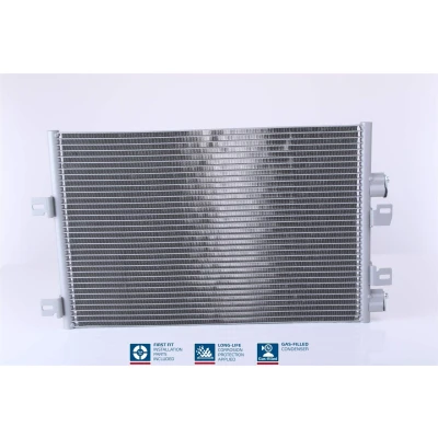 Abbildung von NISSENS 94745 Klimakondensator ohne Trockner Aluminium 540 R 134a RENAULT: Kangoo I Express