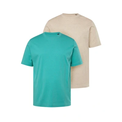 Abbildung von JP1880 Doppelpack Tshirt basic, Herren, Größe: 4XL, Turquoise
