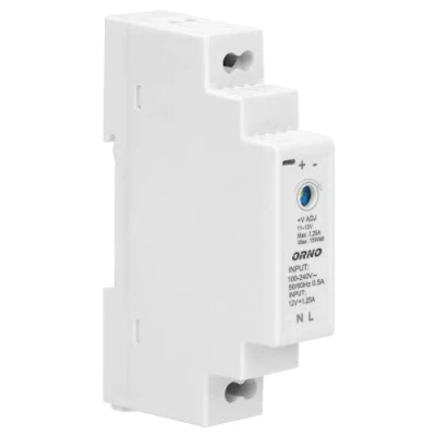 Abbildung von ORNO PSU 1642 Netzteil für DIN Schiene 12VDC, 1,25A, 15W(1 Modul)