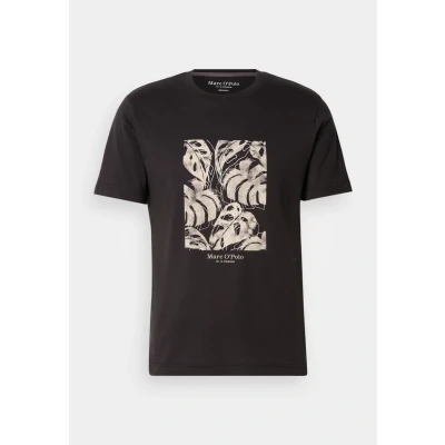 Abbildung von Marc O&#039;Polo Short Sleeve Seasonal LOGO Artwork Tshirt print, Herren, Größe: Medium, Black