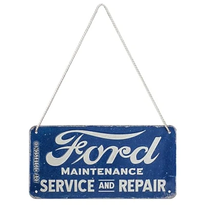 Abbildung von Nostalgic Art Retro Hängeschild, 10 x 20 cm, Ford Service &amp; Repair Geschenk Idee für Zubehör Fans, aus Metall, Vintage Design