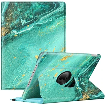Abbildung von Fintie Hülle für iPad 10.2 Zoll 9.Generation / 8. Gen 7. (Modell 2021/2020/2019) mit Pencil Halter 360 Grad Rotierend Stand Schutzhülle Cover Auto Schlaf/Wach Funktion, Meergrün