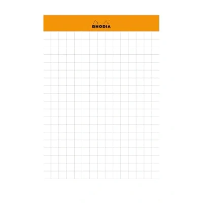 Abbildung von Rhodia 194043C Memoblock N11 Rhodiatime, DIN A7 8,5x11,5 cm, kariert, 240 Blatt, 80g, kompakt und praktisch, einzeln eingeschweißt, Orange, 1 Stück