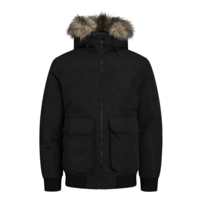 Abbildung von Jack &amp; Jones Bomberjacke »JJCONSTRUCT FAUX FUR BOMBER«, mit Kapuze, Kapuze abnehmbarem Kunstfell Rand