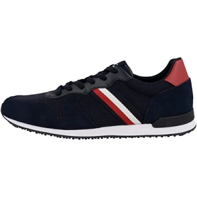 Abbildung von Tommy Hilfiger Herren Runner Sneaker Iconic Mix Sportschuhe, Blau (Desert Sky), 40 EU