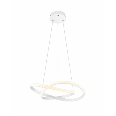 Abbildung von Reality Leuchten LED Pendelleuchte Course R32051131, Metall Weiß matt, inkl. 27 Watt LED, Switch Dimmer