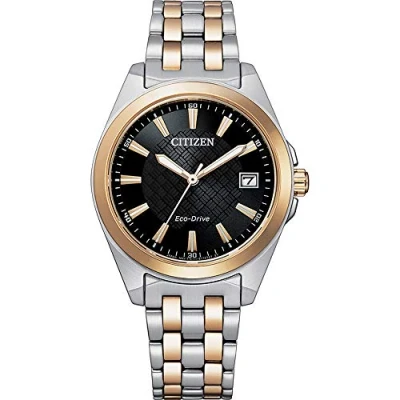 Abbildung von CITIZEN Herren Analog Quarz Uhr mit Edelstahl Armband EO1213 85E, Schwarz