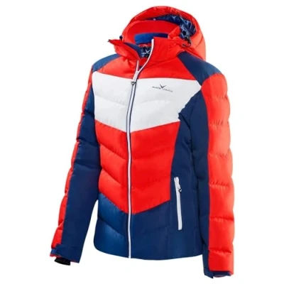 Abbildung von Black Crevice Damen Skijacke, rot/blau/weiß, 36