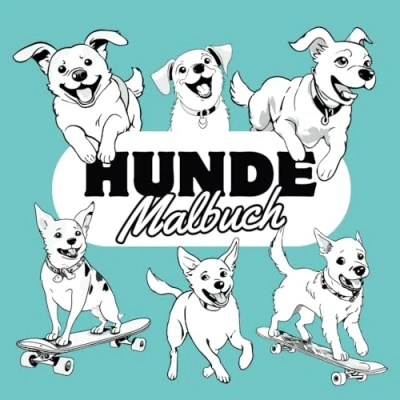Abbildung von Hunde Malbuch Ausmalbuch über für Kinder und Erwachsene: mit Hundemotiven Tierfreunde jeden Alters (Malbücher)