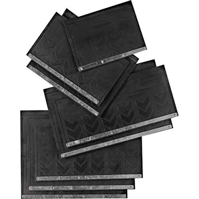 Abbildung von Petex SM040 410 016 Schmutzfaenger Gummi (Natur) (B x H) 600mm 500mm, 60 50 cm, schwarz