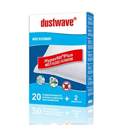 Abbildung von Megapack 20 Staubsaugerbeutel Staubtüten passend für SIEMENS VS06G2483 Synchropower 2400W und BOSCH Typ G 468383 / dustwave®MICROVLIES Markenstaubbeutel Made in Germany + inkl. Microfilter