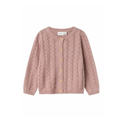 Abbildung von NAME IT Mädchen Nmfbanni Ls Knit Card Noos Strickjacke, Deauville Mauve, 110 EU