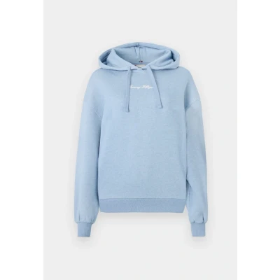Abbildung von Tommy Hilfiger Classic Script Kapuzenpullover, Damen, Größe: Small, Brisk blue