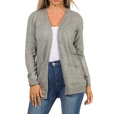 Abbildung von ONLY OPEN NOOS Strickjacke, Damen, Größe: XS, Medium grey melange