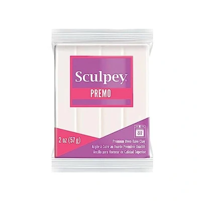 Abbildung von Sculpey Premo Accents Polymer Clay 2oz White Translucent