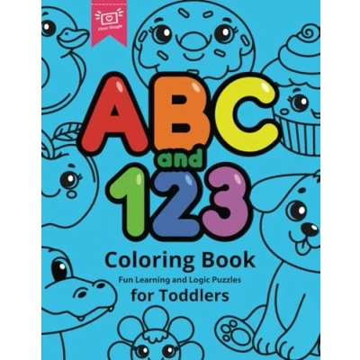 Abbildung von ABC and 123 Coloring Book: Fun Learning Logic Puzzles for Toddlers