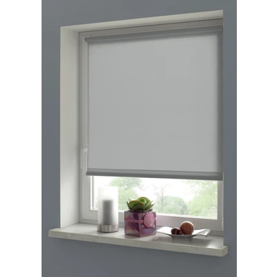 Abbildung von Deco Company Klemmrollo, Blickdicht, Lichtdurchlässig, Lichtschutz, Blendschutz, Rollo für Fenster ohne Bohren, Polyester, Hellgrau, 100 x 150 cm