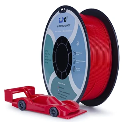 Abbildung von ZIRO PLA filament 1.75mm, 3D Drucker Basic Color Series 1.75mm 1kg (2.2 lbs), Maßgenauigkeit +/ 0.03mm, Rot