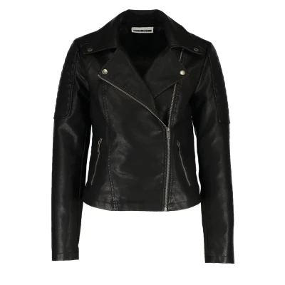 Abbildung von Noisy May Nmrebel Kunstlederjacke, Damen, Größe: Large, Black