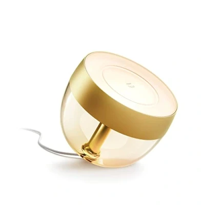 Abbildung von Philips Hue White &amp; Color Ambiance Iris Tischleuchte Special Edition Gold 520lm, dimmbar, 16 Mio. Farben, steuerbar via App, kompatibel mit Amazon Alexa (Echo, Echo Dot)