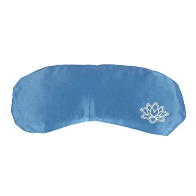 Abbildung von Bodhi Weiches Augenkissen mit Lavendel Leinsamen Füllung Augenmaske für Yoga, Entspannung &amp; Meditation Bezug aus Mako Satin oder Seide Wellness Zuhause (Mako Satin, hellblau)