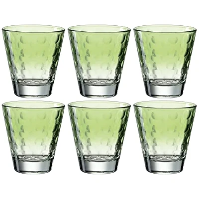 Abbildung von LEONARDO HOME 025898 Trinkglas OPTIC 6er Set 215 ml hellgrün, Glas, Grün