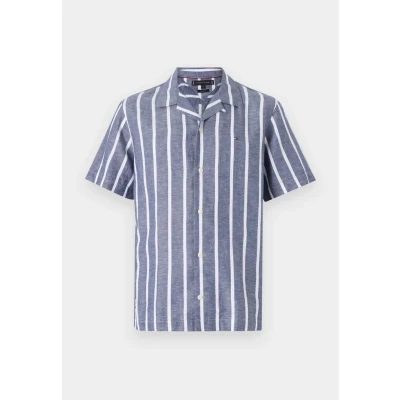 Abbildung von Tommy Hilfiger Blend Striped Shirt Hemd, Herren, Größe: XS, Preppy navy