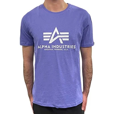 Abbildung von Alpha Industries Tshirt print, Herren, Größe: 3XL, Electric violet