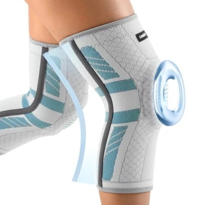 Abbildung von CAMBIVO Kniebandage Männer Damen X2 mit PMMA Stabilisatoren &amp; Patella Polster, Bandage Knie Rutschfest Atmungsaktiv, Knee Support für Meniskusriss, Arthritis, ACL, Gelenkschmerzen, Sport