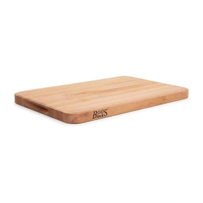Abbildung von Boos Block Profi Schneidebrett Gross 50,8 x 35,6 3,2 CM Ahorn Holz Servierbrett Antibakteriell Mit Griff Brotzeitbrett