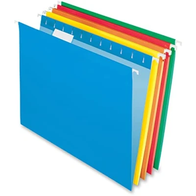 Abbildung von Pendaflex Hängemappen, Briefgröße, 1/5 Schnitt, verstellbare Reiter, 25 Stück pro Box (81663)