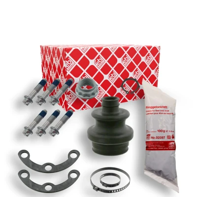 Abbildung von FEBI BILSTEIN 24828 Achsmanschette Hinterachse, getriebeseitig Gummi MERCEDES BENZ: W124 Saloon, E Class Estate