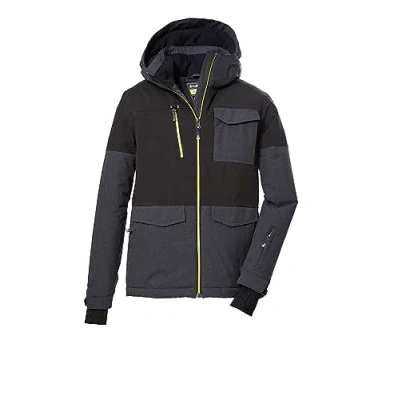 Abbildung von killtec Jungen Skijacke/Funktionsjacke mit Kapuze und Schneefang KSW 149 BYS SKI JCKT, anthrazit, 164, 41185 000